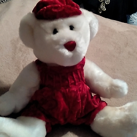 Dan Dee Collector's Choice Other - White Bear with removal red outfit. NWOT